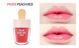 peach red lip tint ice cream
