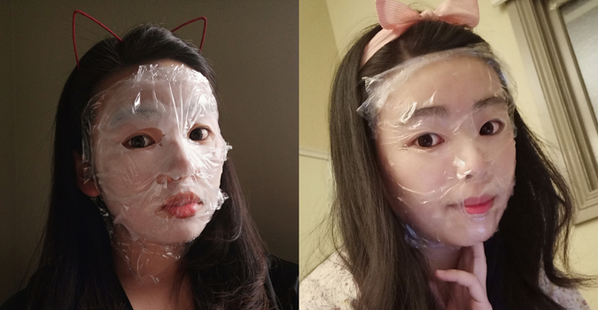 Cling Wrap Face Mask