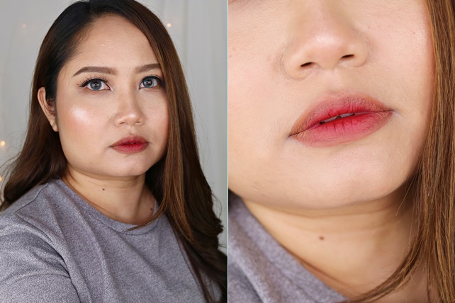 variasi pakai lipstik merah-Arum