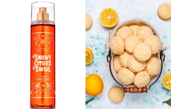 BATH AND BODY WORKS SNOWY CITRUS SWIRL - collage