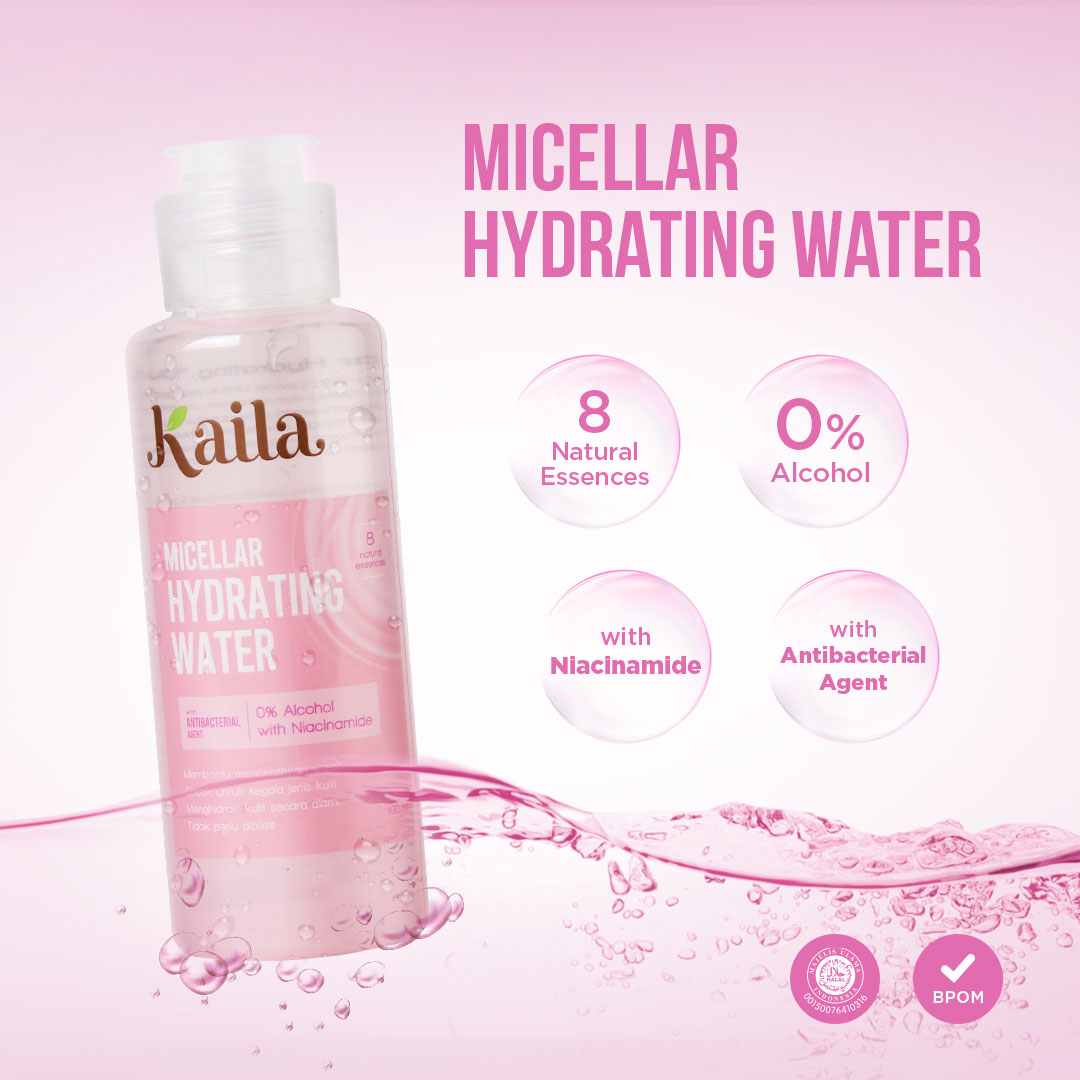 Kaila Micellar Hydrating Water sebagai First Cleanser